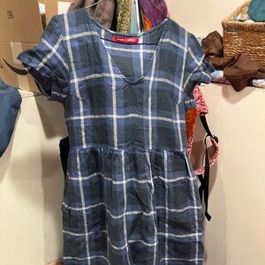 Blue Sterling linen dress Pyne and Smith